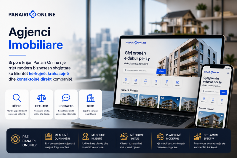 Si po e krijon Panairi Online një rrjet modern biznesesh shqiptare ku klientët kërkojnë, krahasojnë dhe kontaktojnë direkt kompanitë.